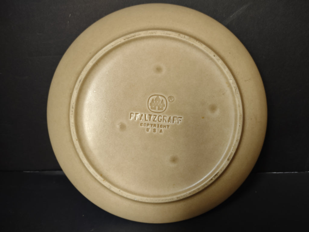 Vintage Pfaltzgraff Village Blue & Cream Small Plates Set of 5 USA [6370]