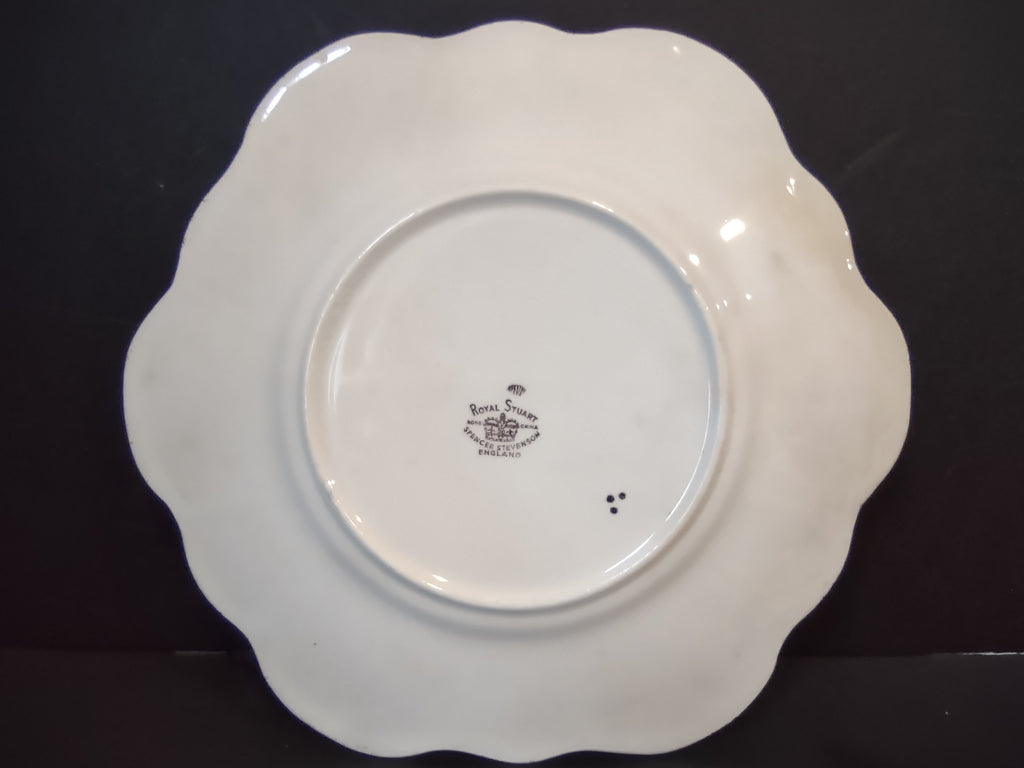 Vintage Royal Stuart England OES Eastern Star Rose Floral Plate Gold [6373]