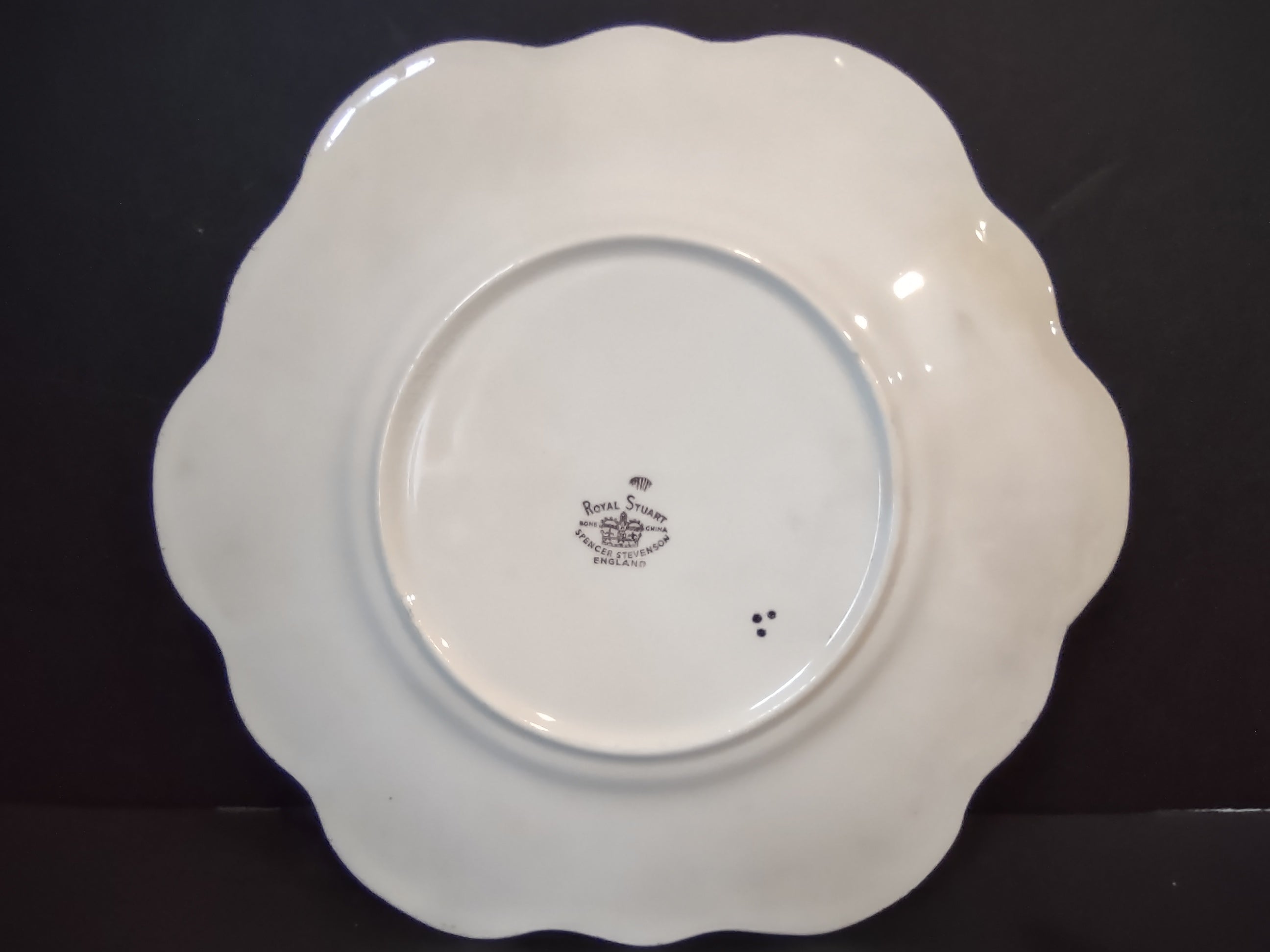 Vintage Royal Stuart England OES Eastern Star Rose Floral Plate Gold [6373]
