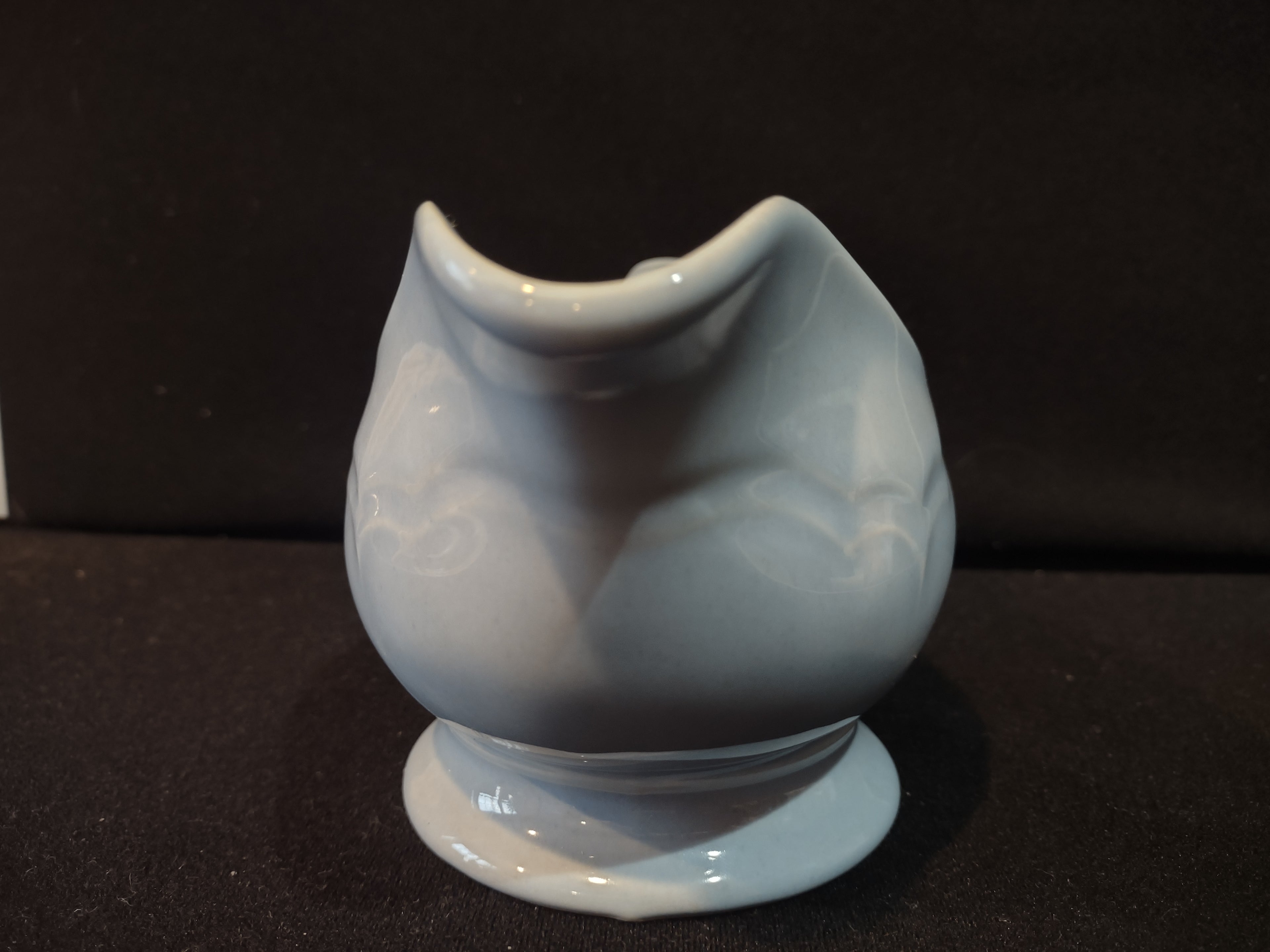 Vintage Pfaltzgraff Gravy Server Boat Footed Blue Ceramic Pottery [6327]