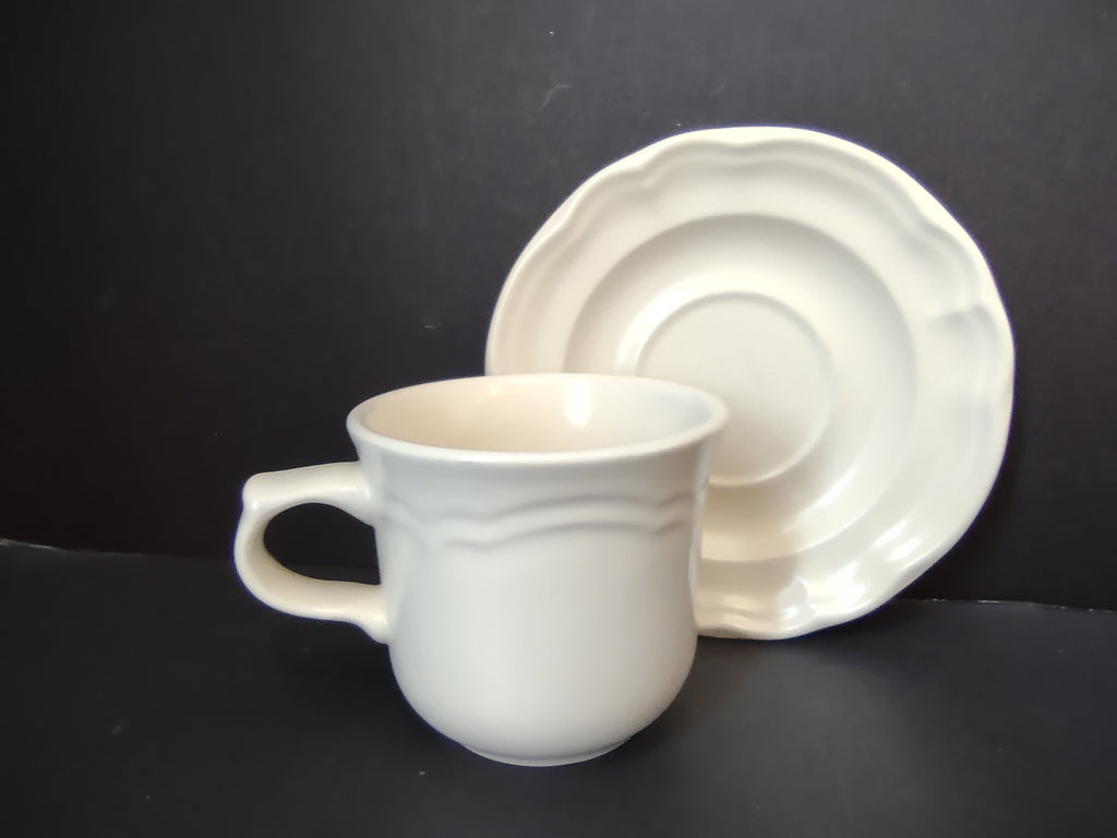 Vintage Pfaltzgraff Pink Rose Cup & Saucer Sets Pair of 2 [6375]