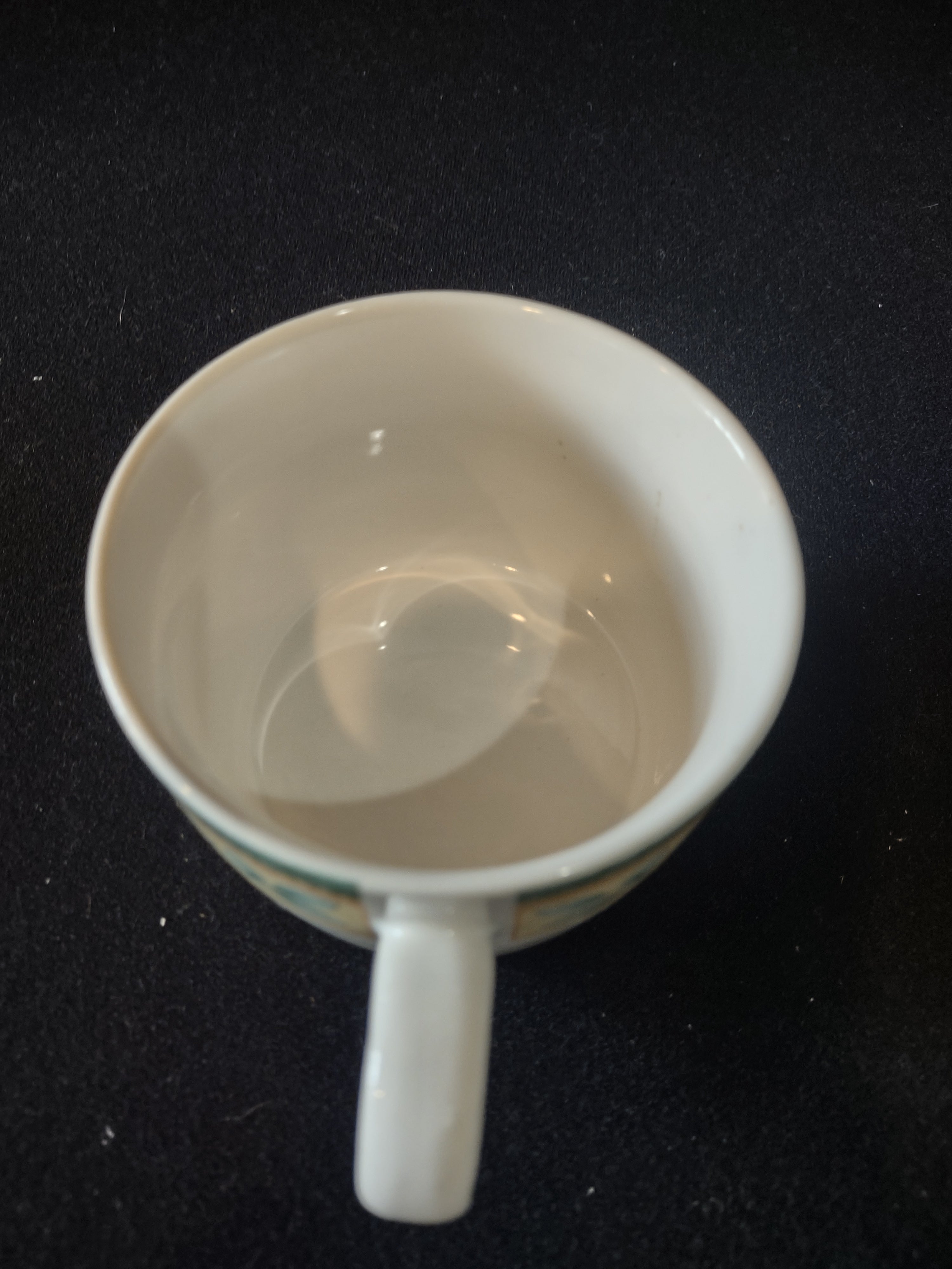 Vintage Pfaltzgraff French Quarter Mug Cream Green Floral [6330]