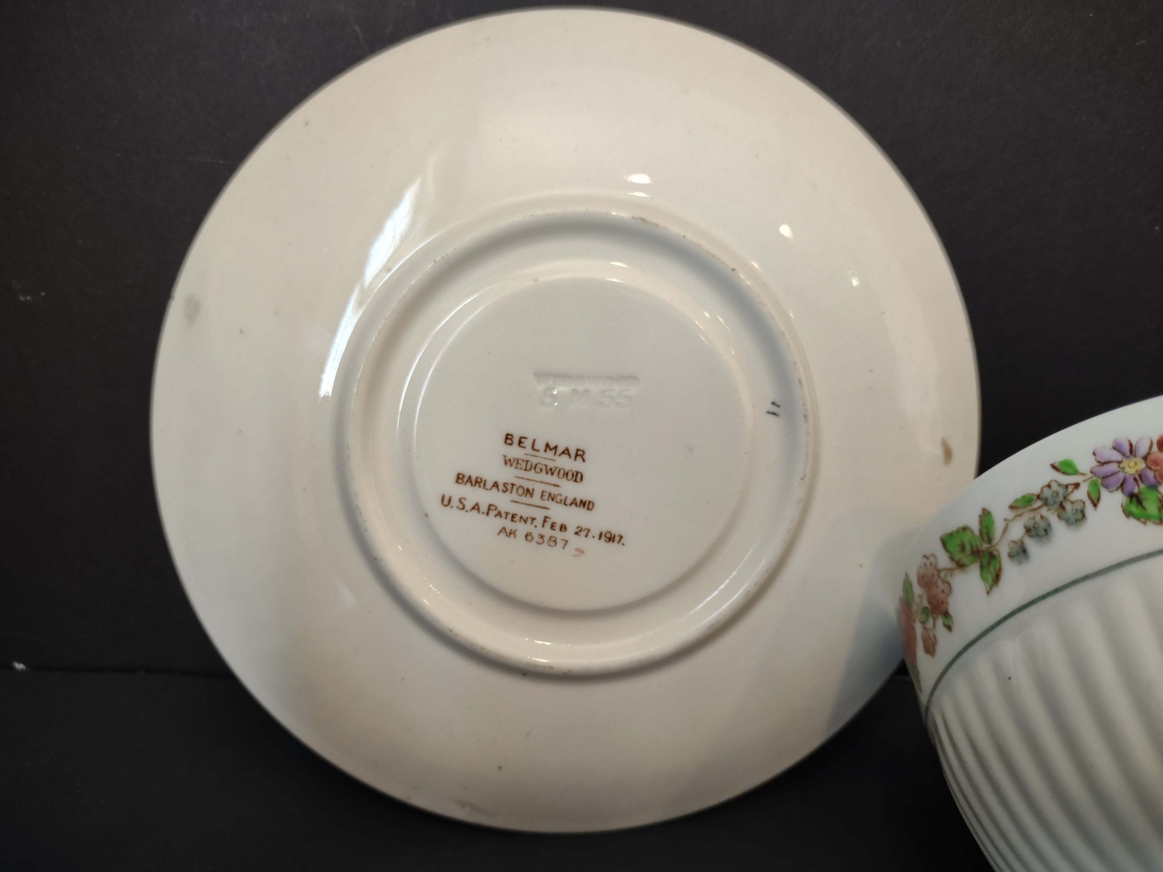 Vintage Wedgwood Belmar Barlaston England Cup Saucer Set [6377]