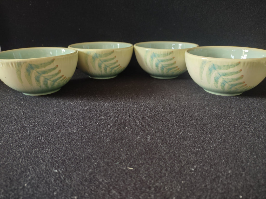 Vintage Pfaltzgraff Garden of Eden Small Bowls Celadon Green Set of 4 [6332]