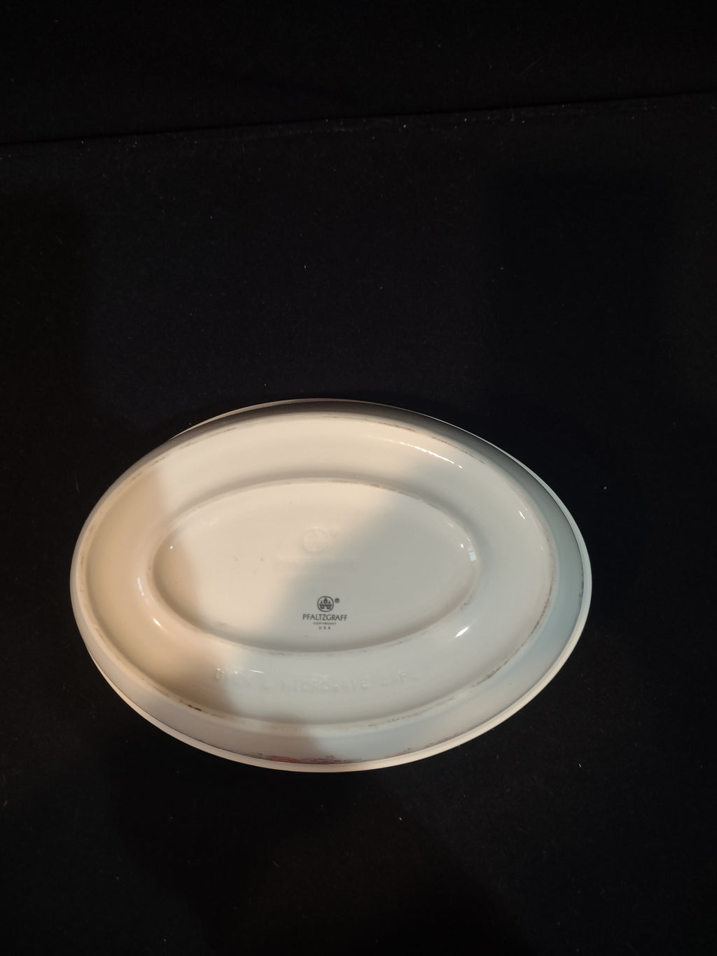 Vintage Pfaltzgraff Remembrance Oval Vegetable Dish Cream Pink [6333]
