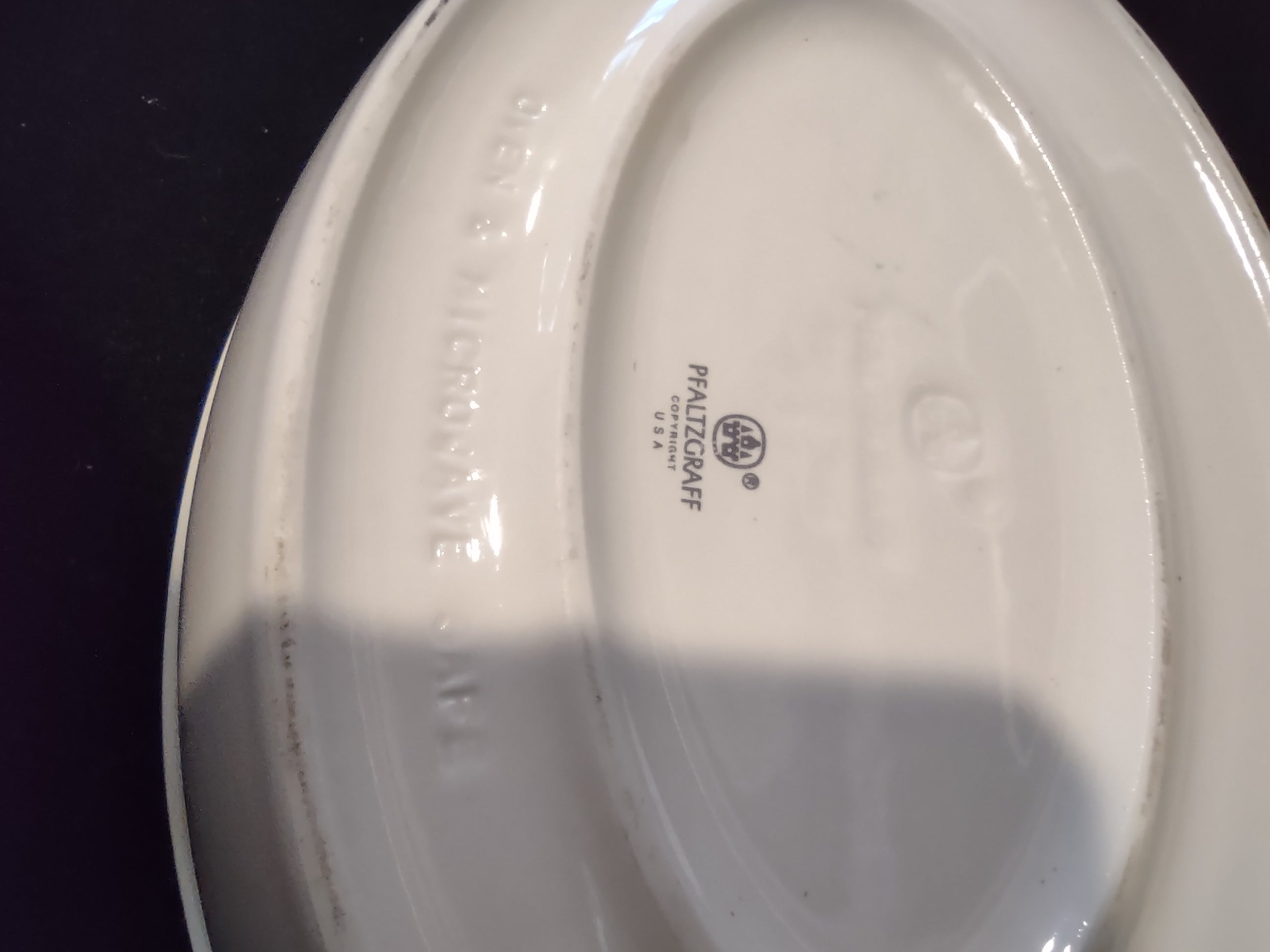 Vintage Pfaltzgraff Remembrance Oval Vegetable Dish Cream Pink [6333]