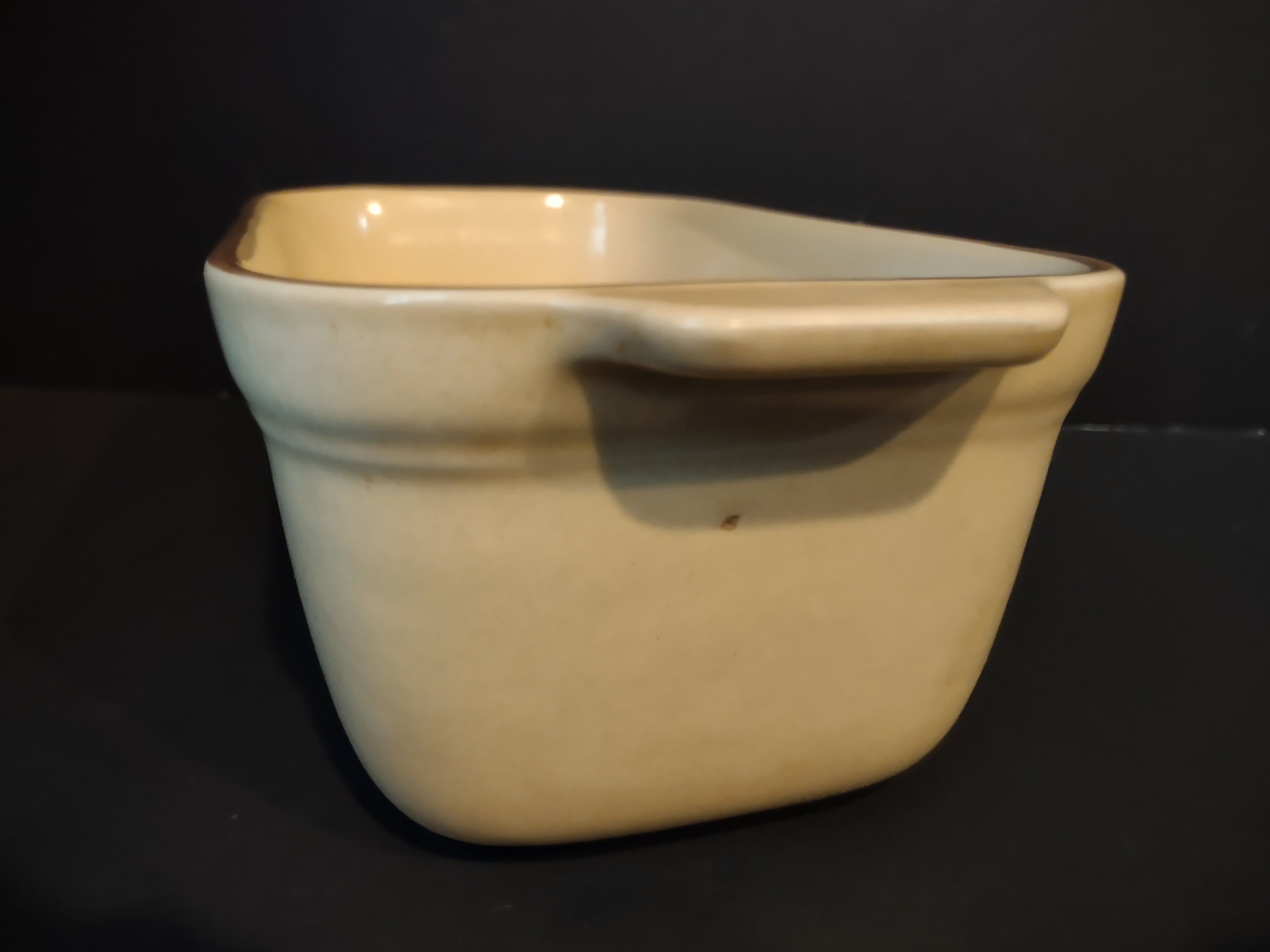 Vintage Pfaltzgraff Village Brown Loaf Pan Casserole Dish Cream & Brown [6378]