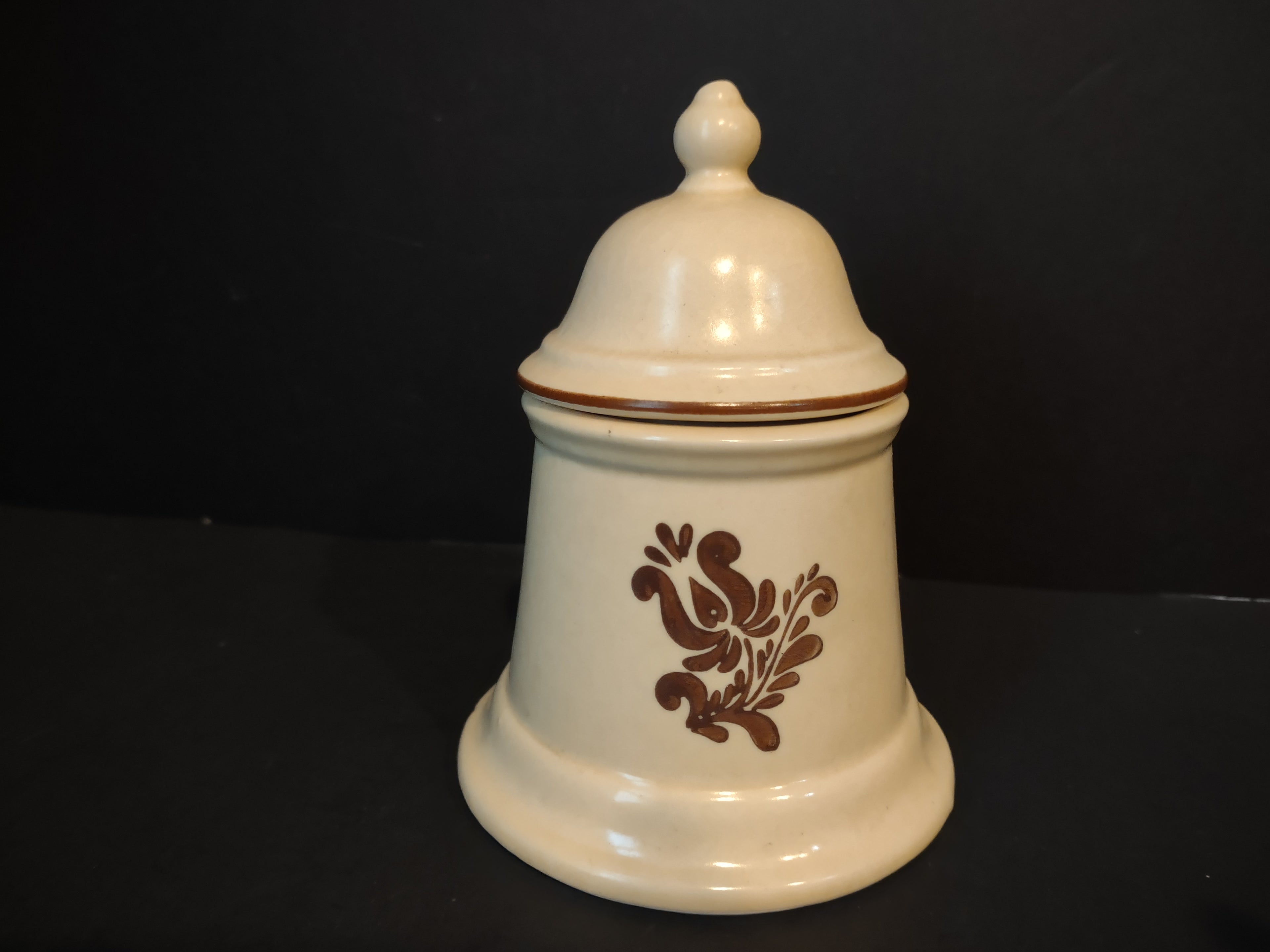 Vintage Pfaltzgraff Village Sugar Bowl Creamer Set Cream & Brown [6379]