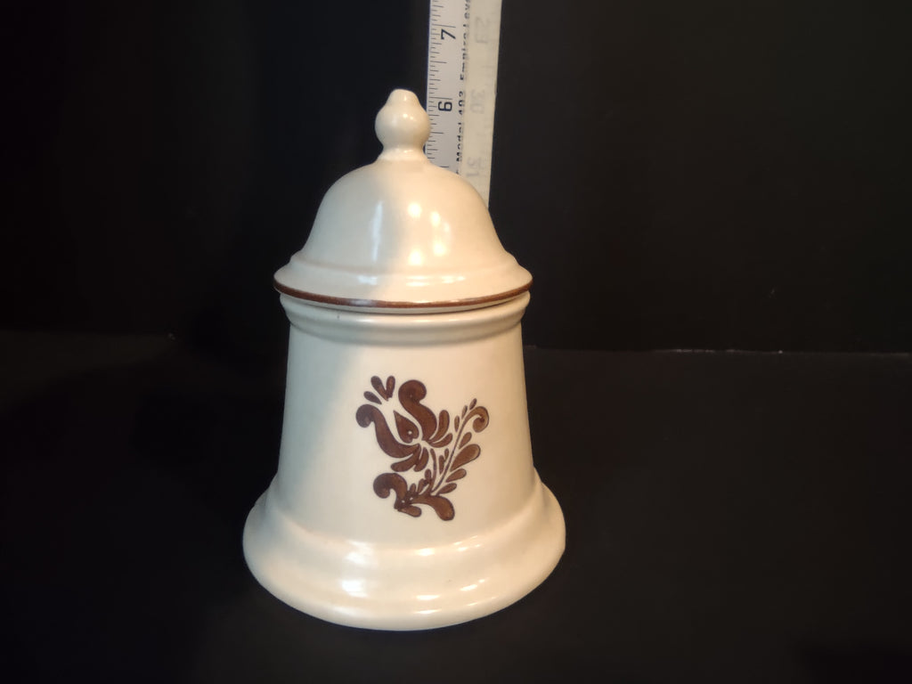 Vintage Pfaltzgraff Village Sugar Bowl Creamer Set Cream & Brown [6379]