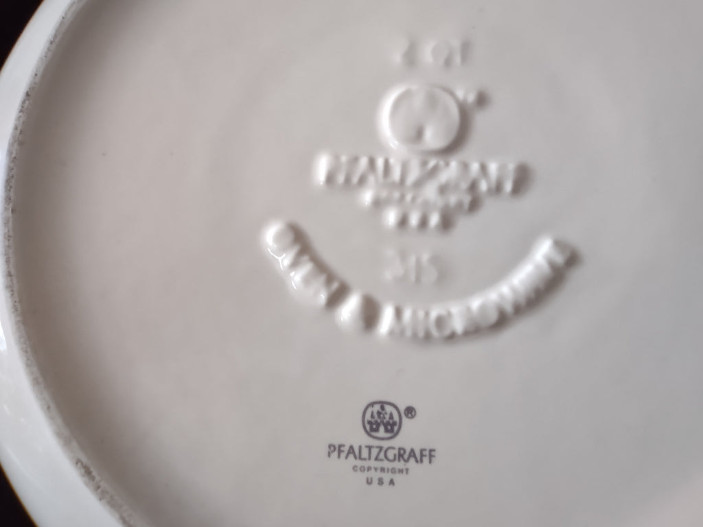 Vintage Pfaltzgraff Trousseau Pink Rose Casserole Bowl w/Lid [6363]