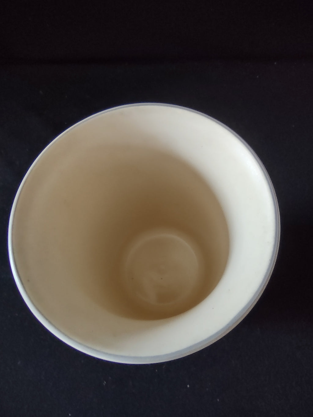 Vintage Pfaltzgraff Remembrance Utensil Holder Vase Cream Pink Rose Gray Leaf [6387]