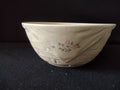 Vintage Pfaltzgraff Remembrance Bowl Cream Embossed Basket Weave Pink Rose 6" [6388]