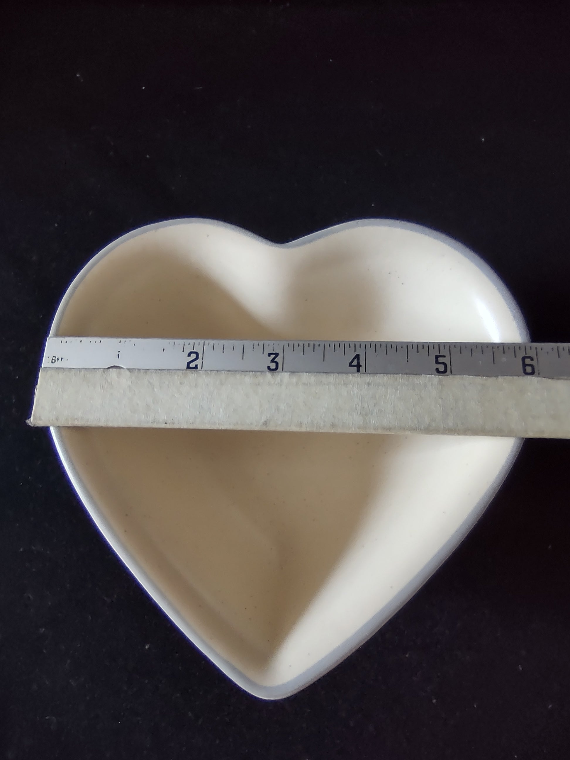 Vintage Pfaltzgraff Remembrance Heart Dish Trinket Bowl Floral Pink Cream [6389]