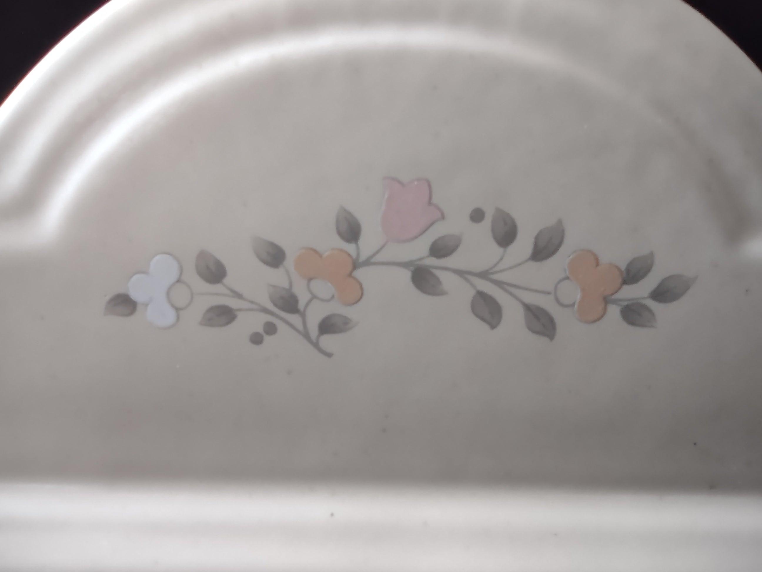 Vintage Pfaltzgraff Remembrance Napkin Holder Letter Holder Cream Floral [6390]