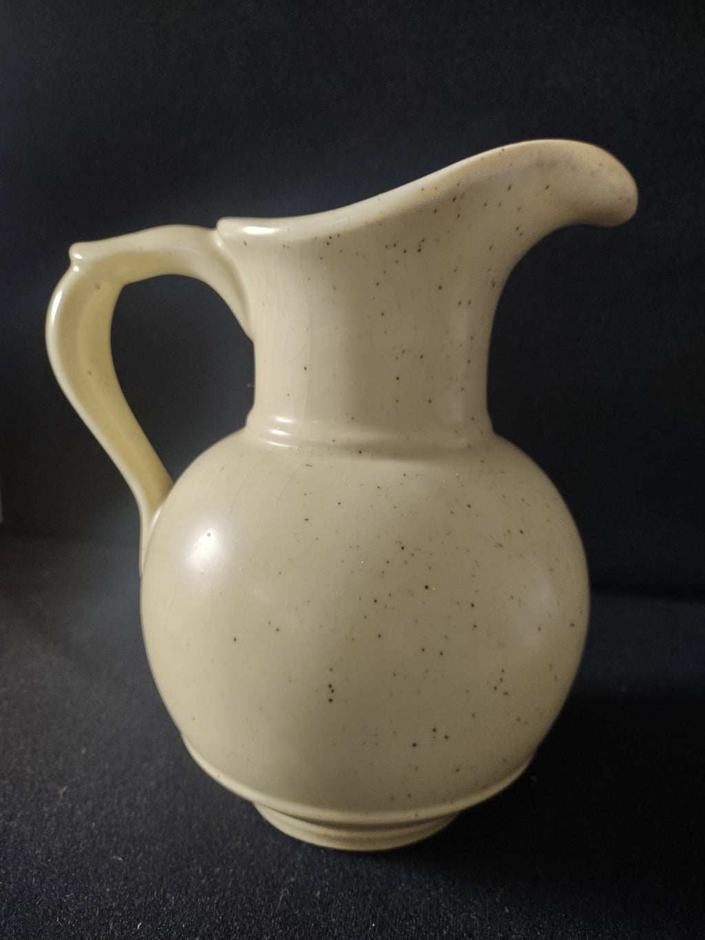Vintage McCoy Pitcher Cream Pink Green Floral Stoneware [6391]