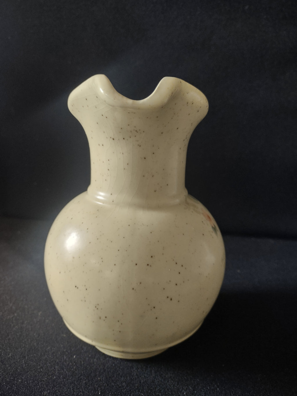 Vintage McCoy Pitcher Cream Pink Green Floral Stoneware [6391]
