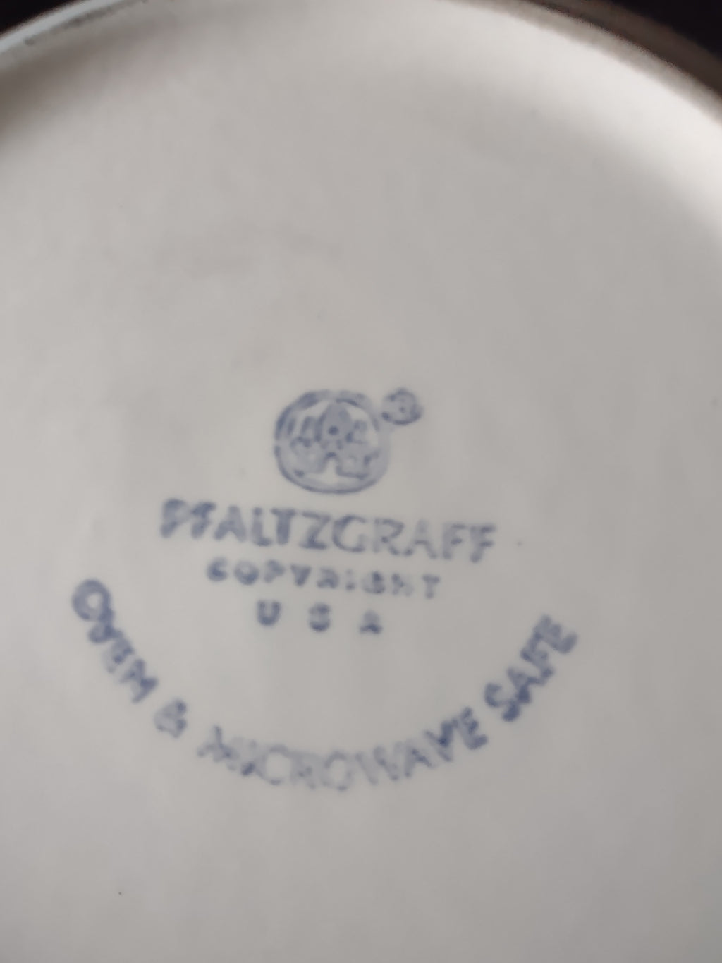 Vintage Pfaltzgraff Tea Rose Covered Casserole Bowl Pink Blue Floral Cream USA [6393]