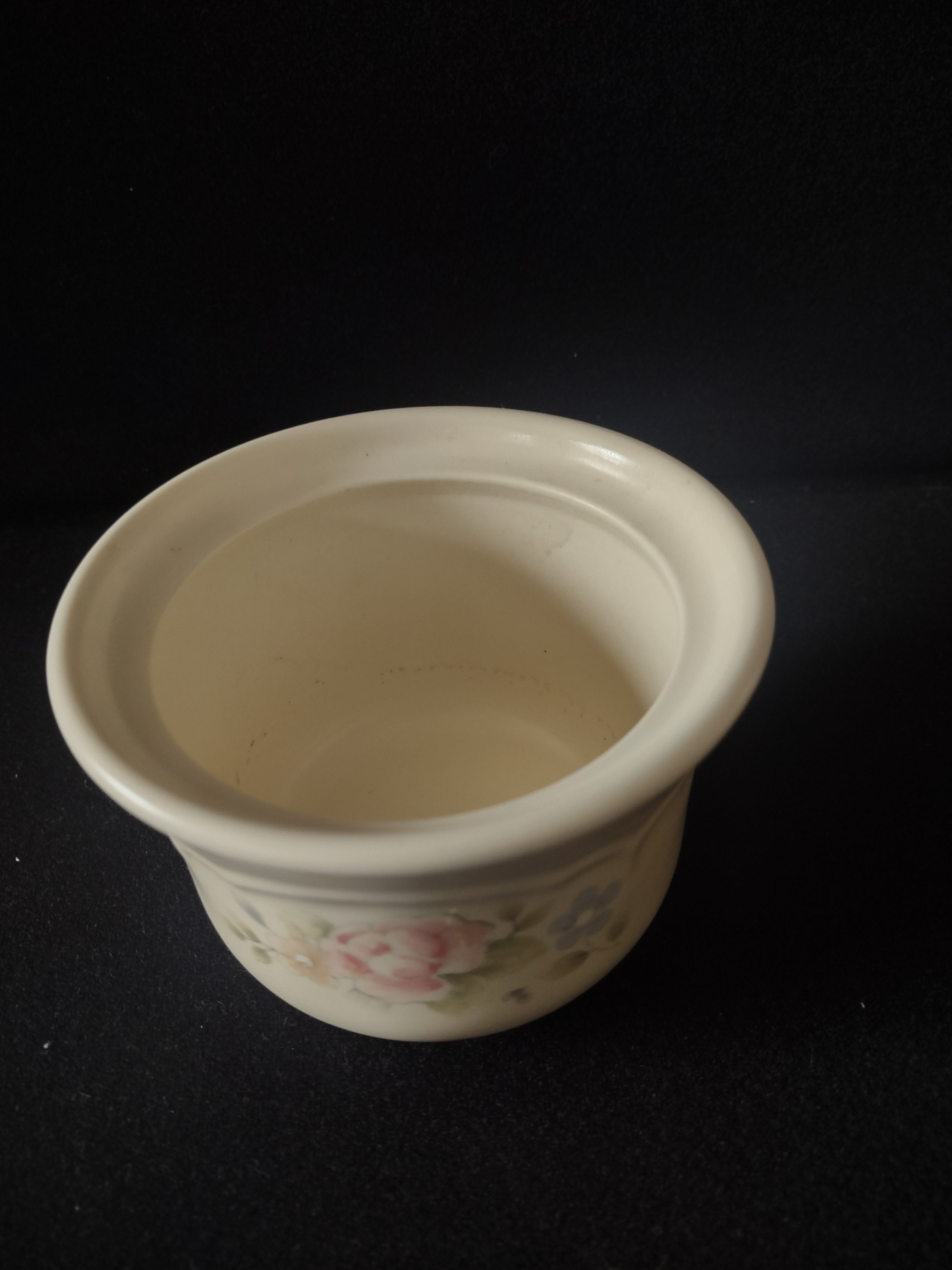 Vintage Pfaltzgraff Tea Rose Ceramic Lidded Sugar Bowl Cream Pink Rose Floral [6397]