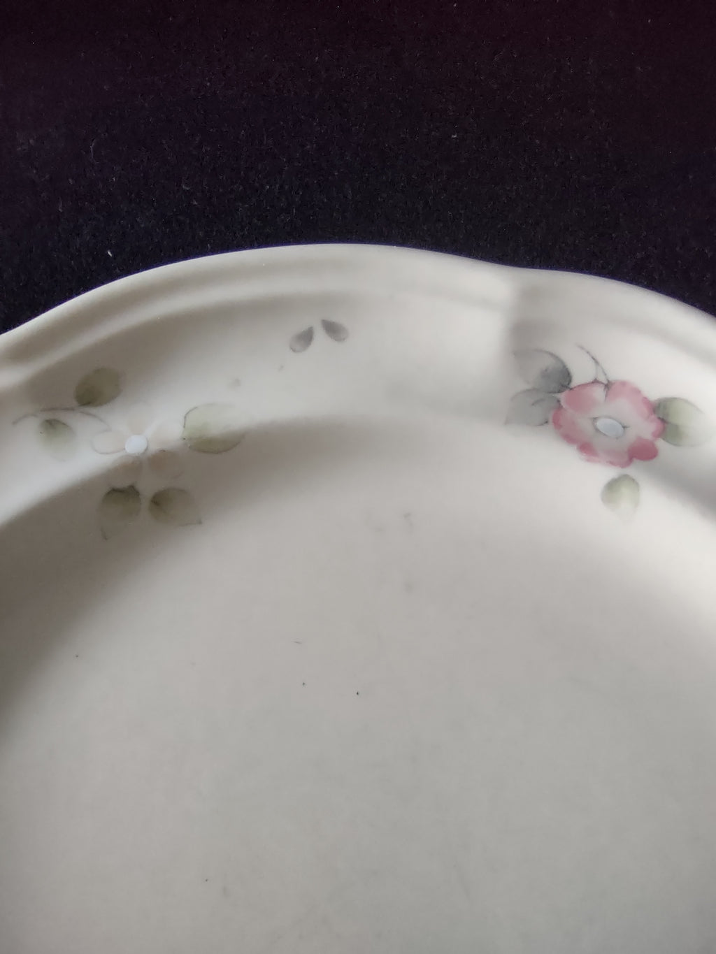 Vintage Pfaltzgraff Tea Rose Dinner Plates Set of 2 Pink Blue Floral Cream [6398]