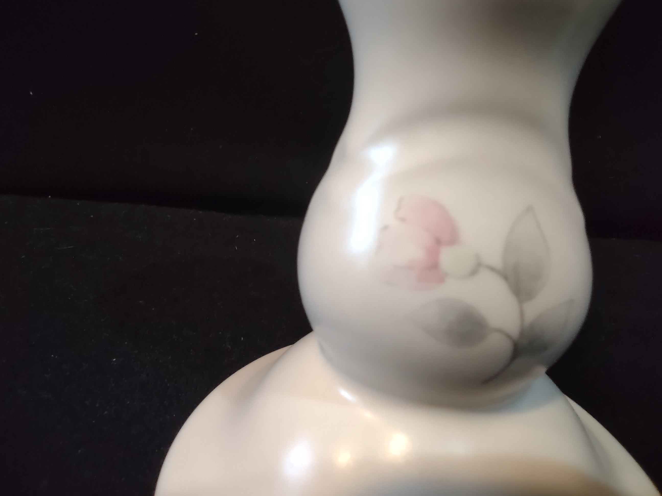 Vintage Pfaltzgraff Tea Rose Ceramic Candlestick Holders Pair Embossed Floral [6400]