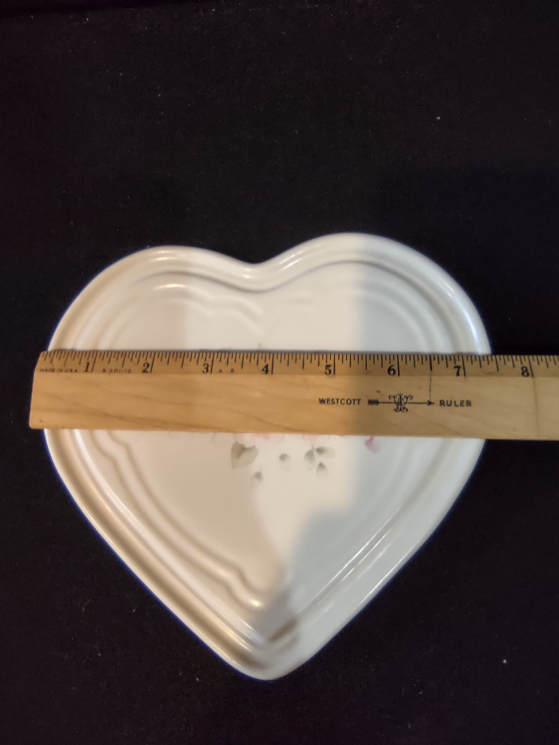 Vintage Pfaltzgraff Tea Rose Wall Hanging Trivet Hot Plate Pink Blue [6401]
