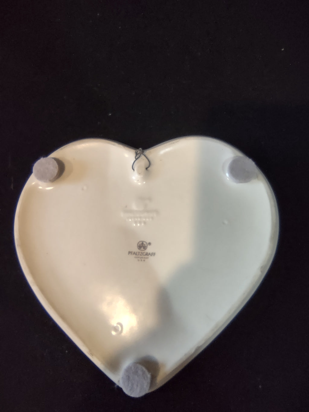 Vintage Pfaltzgraff Tea Rose Wall Hanging Trivet Hot Plate Pink Blue [6401]