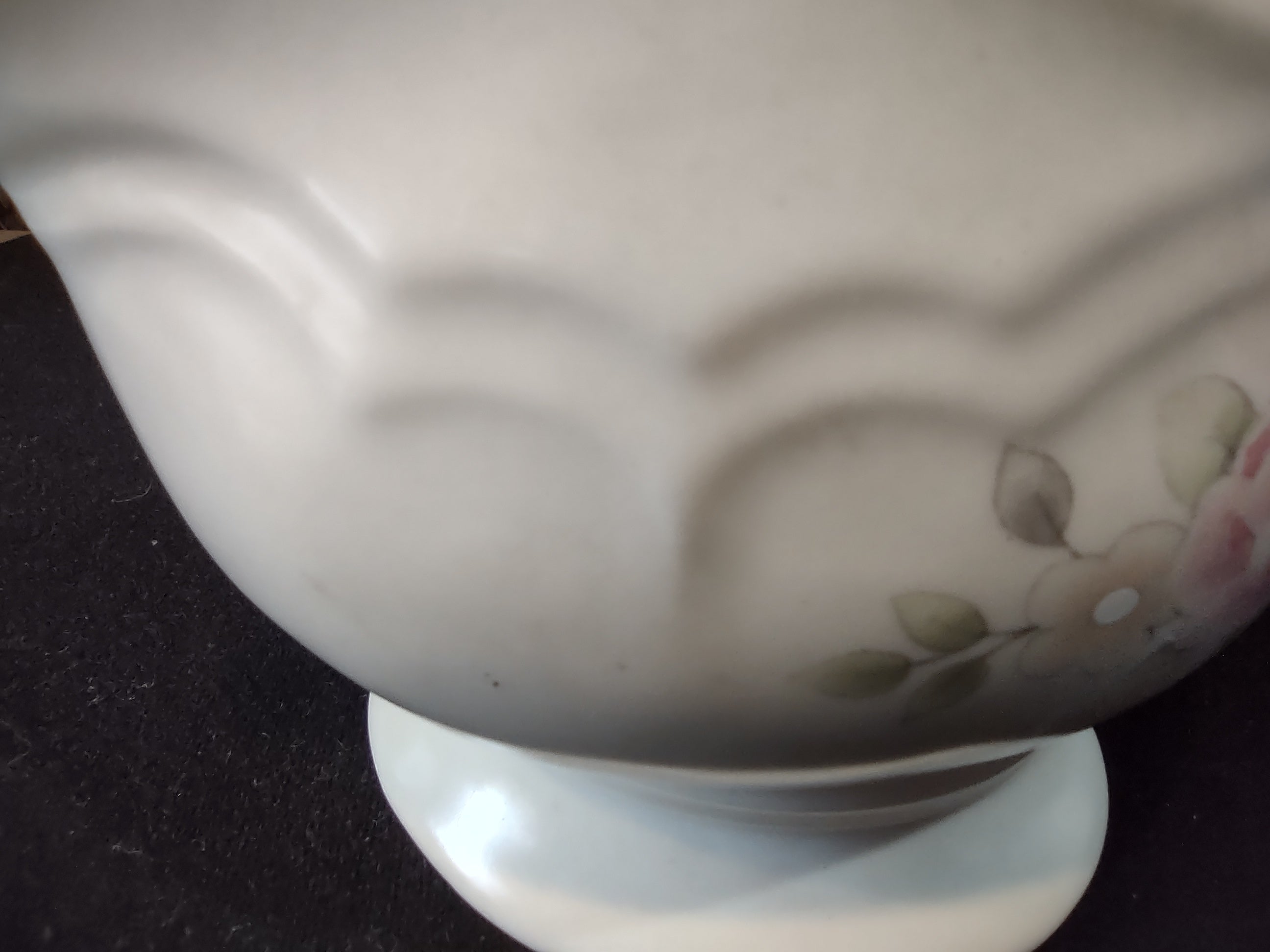 Vintage Pfaltzgraff Tea Rose Gravy Boat Sauce Boat Pink Floral USA [6402]