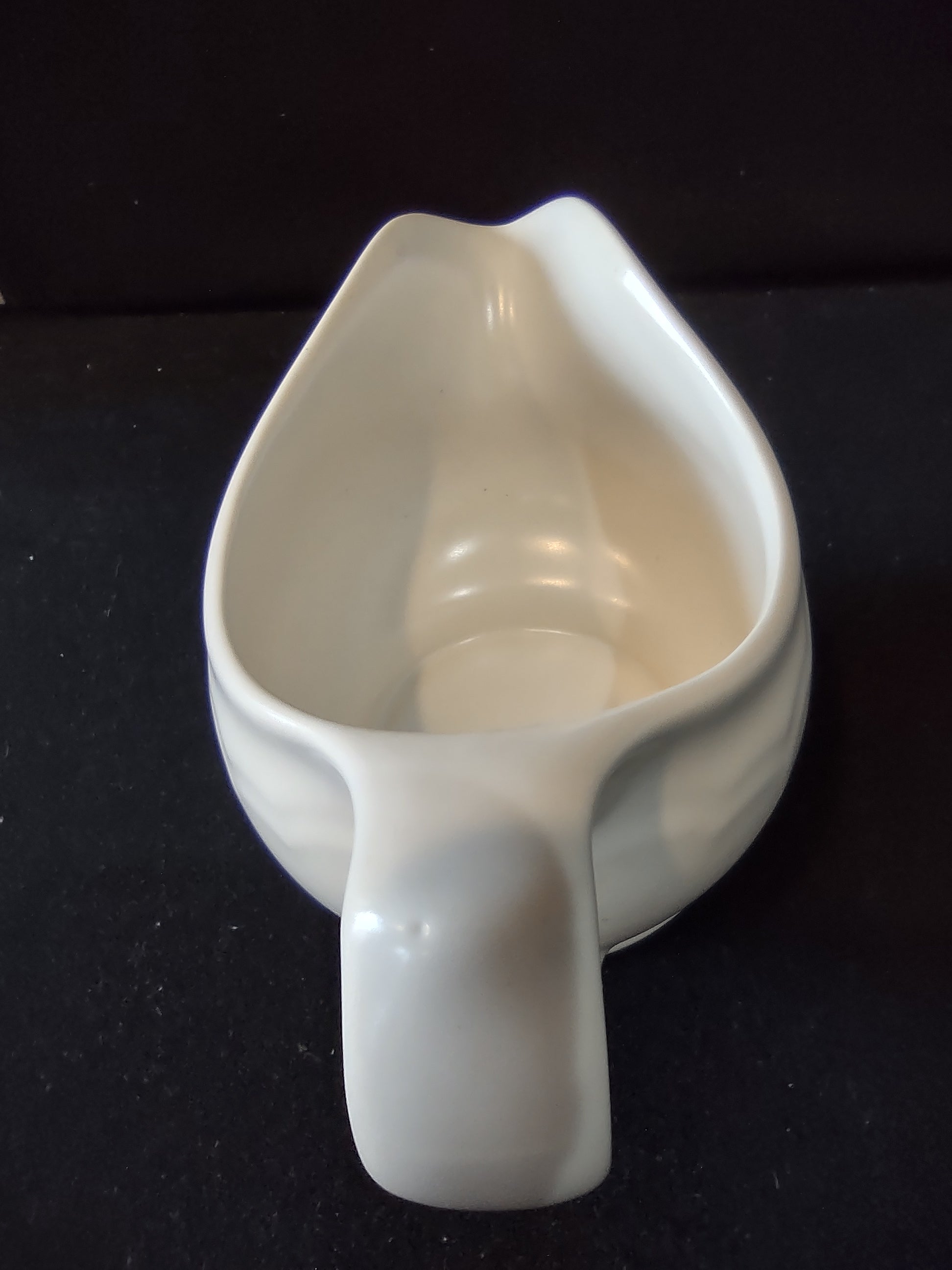 Vintage Pfaltzgraff Tea Rose Gravy Boat Pink Floral Gray Footed [6403]