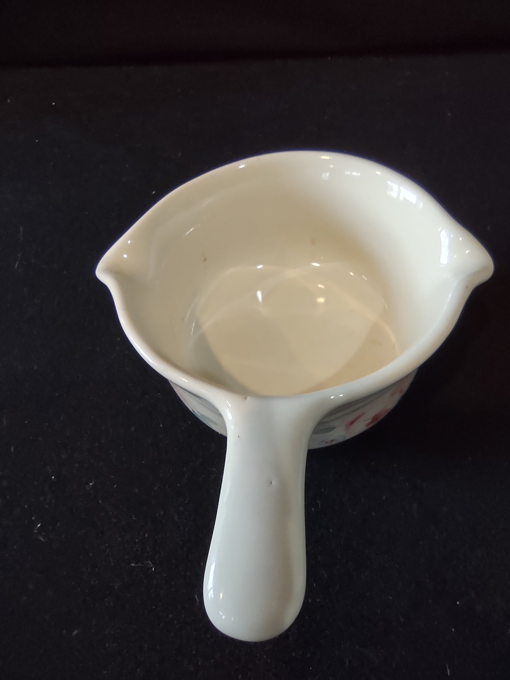 Vintage Pfaltzgraff Tea Rose Gravy Ladle Spoon Pink Floral Cream [6404]