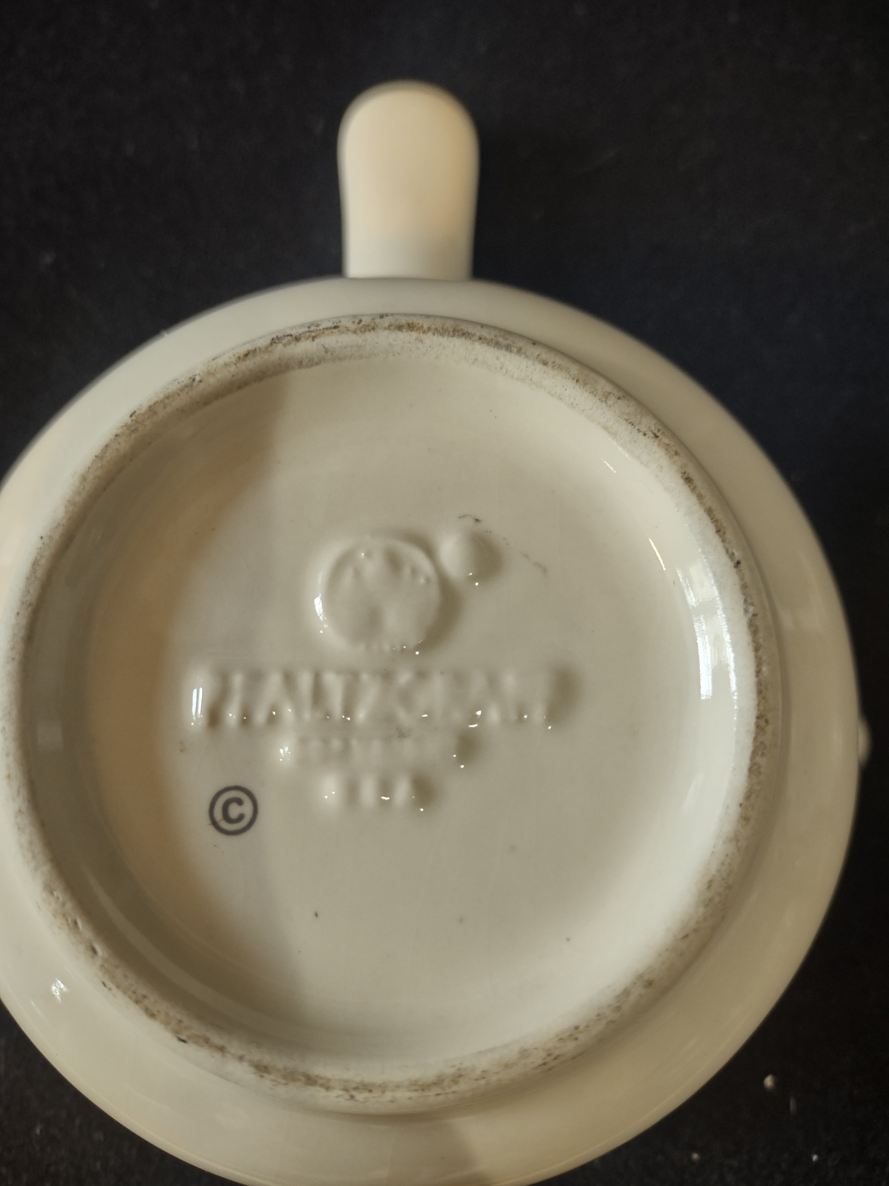 Vintage Pfaltzgraff Tea Rose Gravy Ladle Spoon Pink Floral Cream [6404]