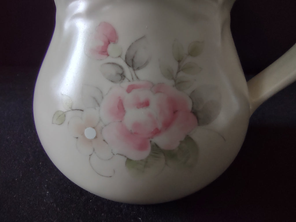 Vintage Pfaltzgraff Tea Rose Creamer Pitcher Pink Roses Cream Stoneware [6406]