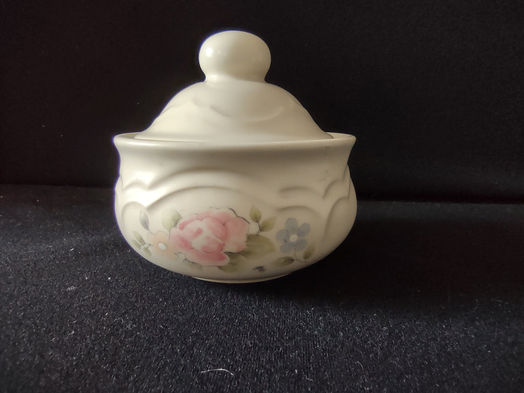 Vintage Pfaltzgraff Tea Rose Lidded Sugar Bowl Canister [6408]