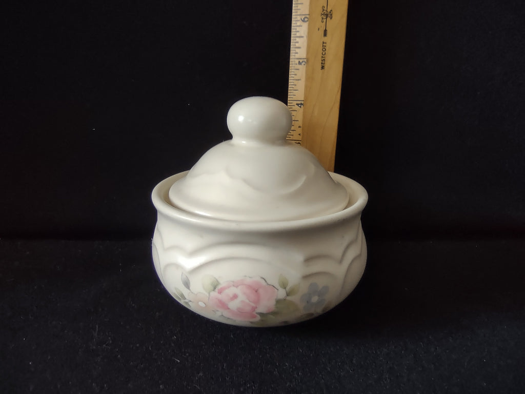 Vintage Pfaltzgraff Tea Rose Lidded Sugar Bowl Canister [6408]