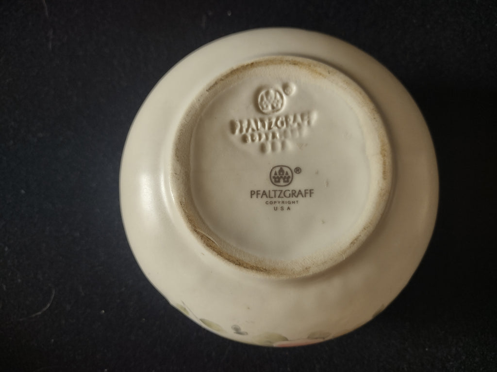 Vintage Pfaltzgraff Tea Rose Lidded Sugar Bowl Canister [6408]