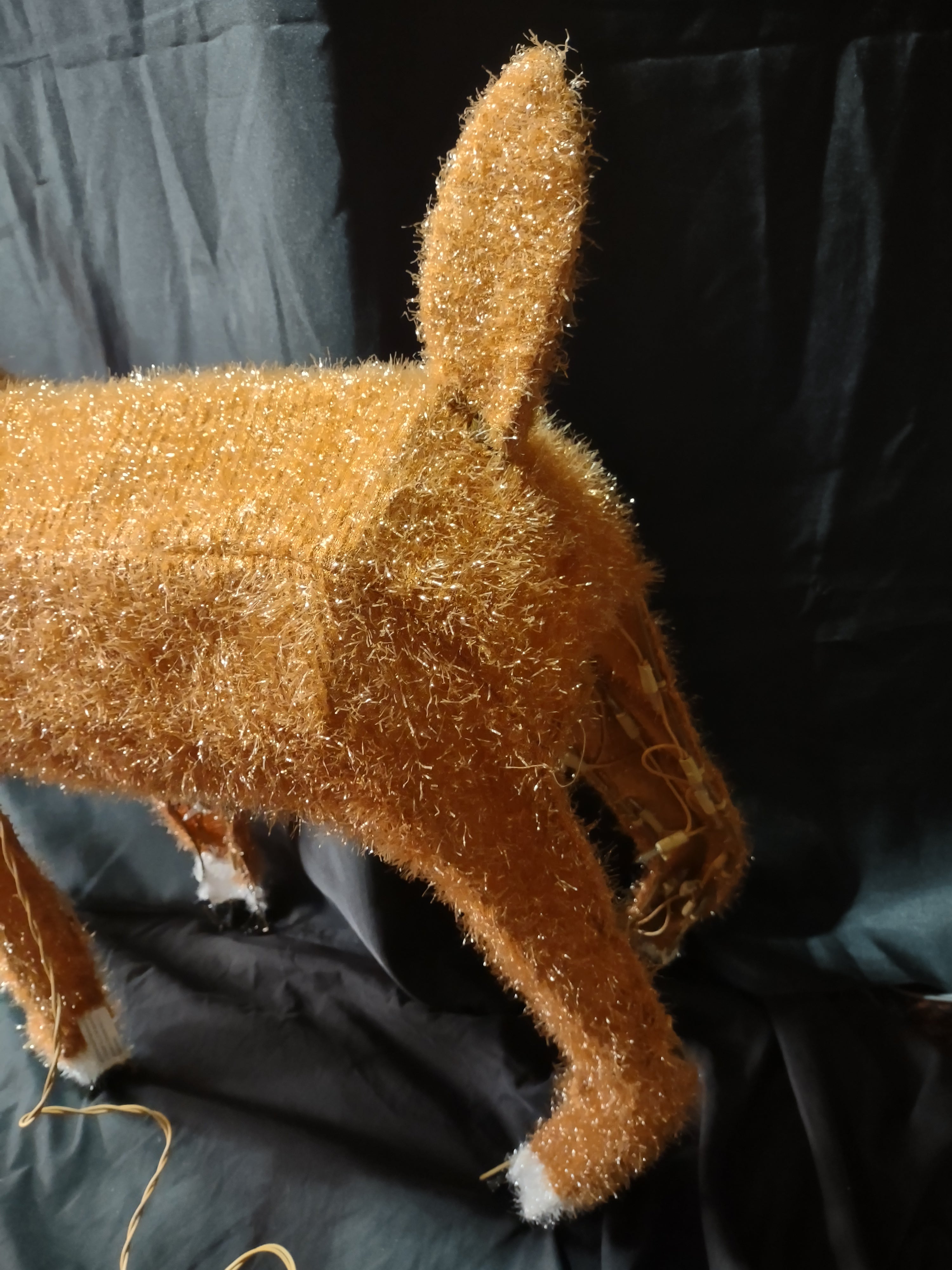 Vintage Young Rudolph Red-Nosed Reindeer Tinsel DOES NOT Light-Up Figure [4844]