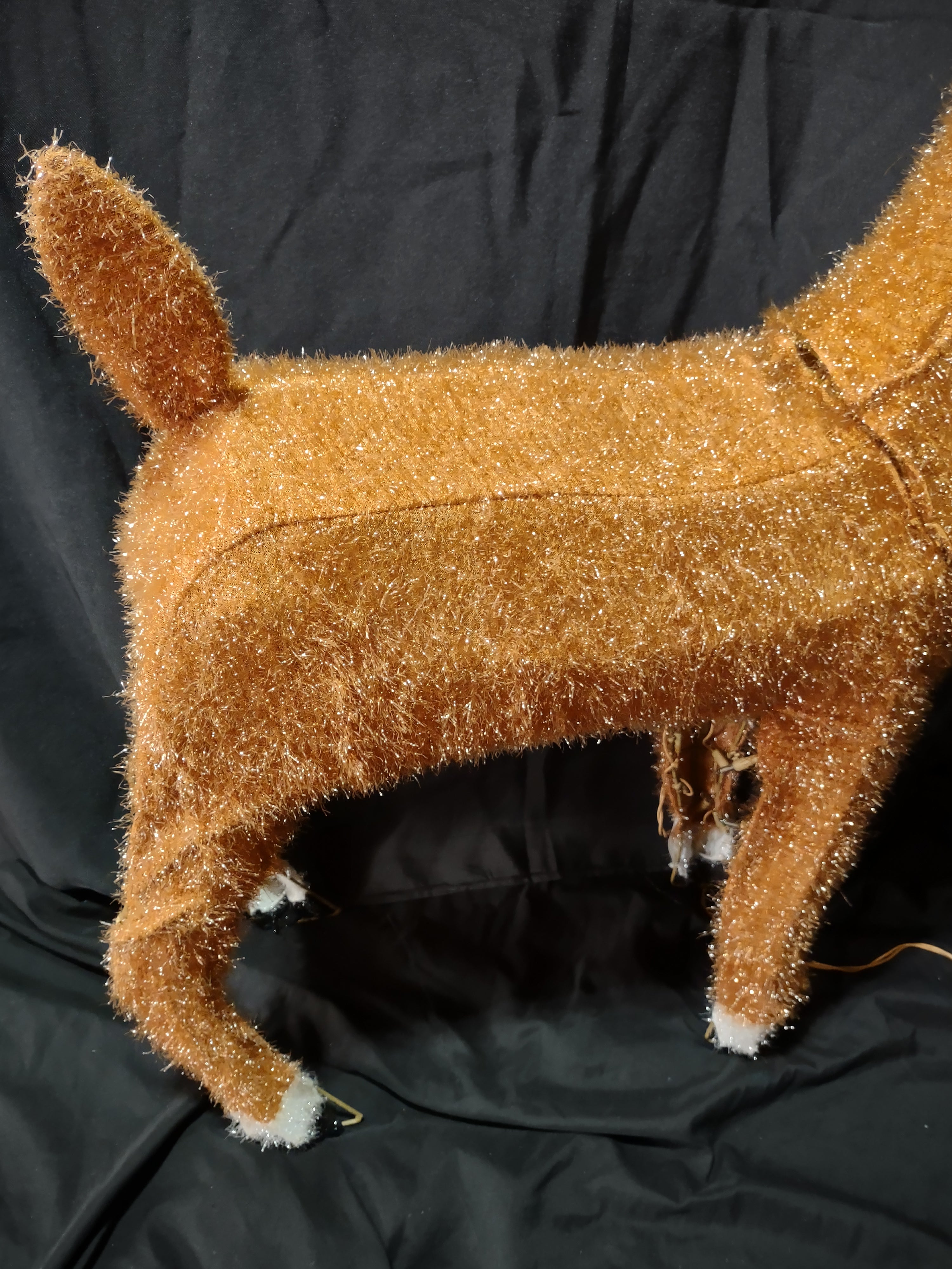 Vintage Young Rudolph Red-Nosed Reindeer Tinsel DOES NOT Light-Up Figure [4844]