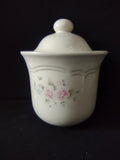 Vintage Pfaltzgraff Tea Rose Canister 2 Qt Lidded Jar Pink Floral USA [6411]