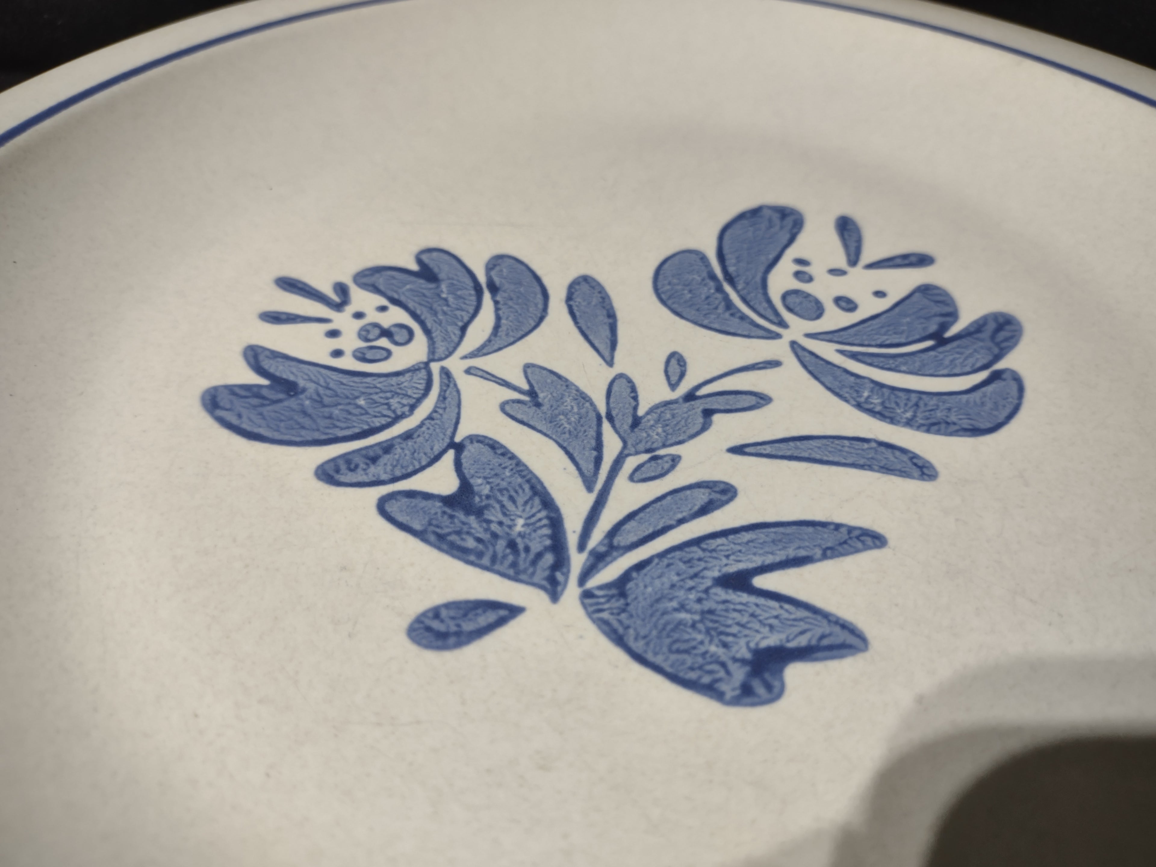 Vintage Pfaltzgraff Yorktowne Blue Floral Dinner Plates Set of 2 [6414]
