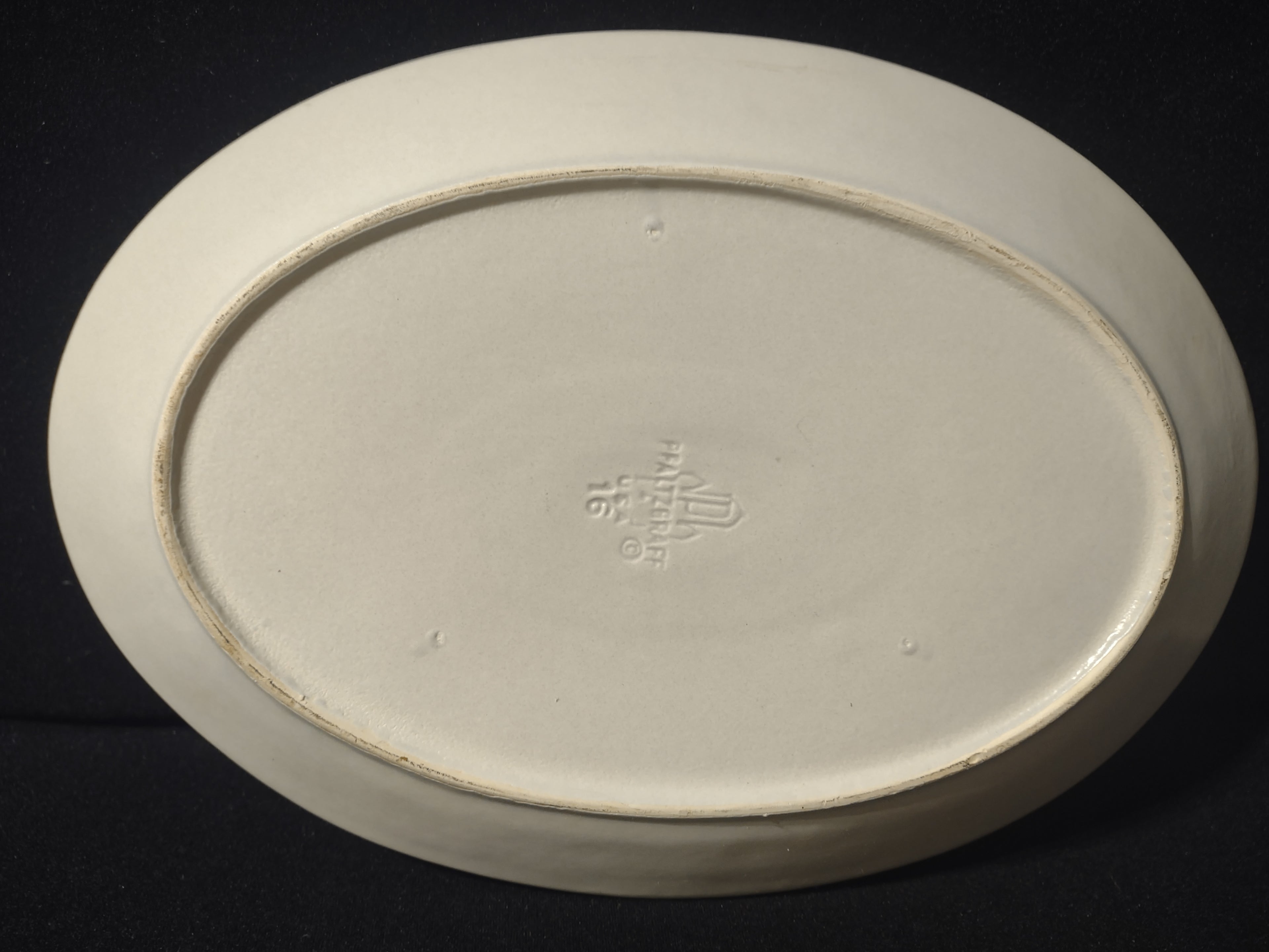 Vintage Pfaltzgraff Yorktowne Blue Floral Oval Serving Platter 14" Stoneware [6423]