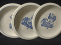Vintage Pfaltzgraff Yorktowne Blue Floral Dinner Plates Set of 3 [6424]