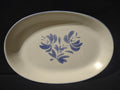 Vintage Pfaltzgraff Yorktowne Blue Floral Oval Serving Platter 14in [6425]