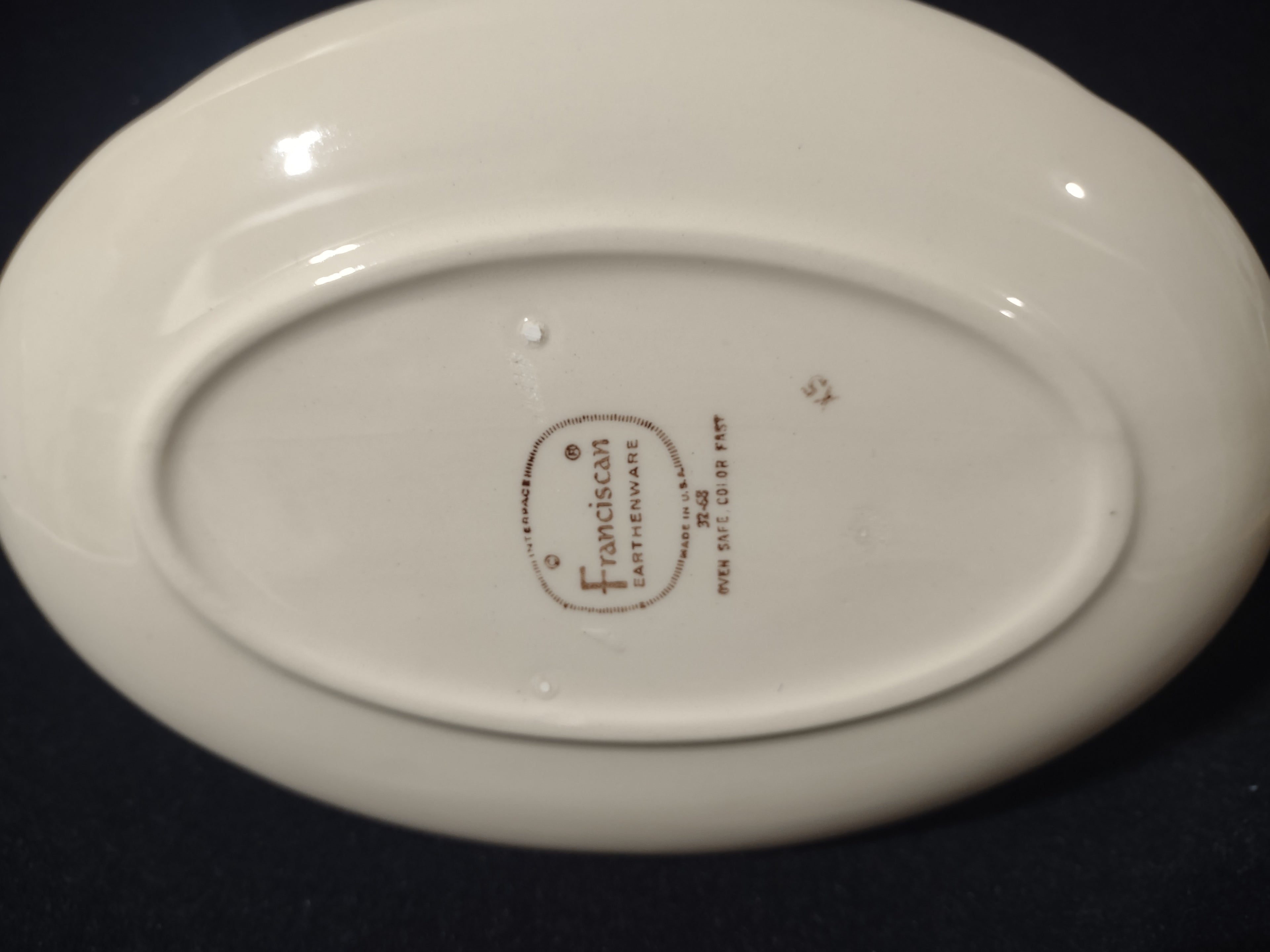 Vintage Franciscan Apple Gravy Boat Attached Underplate USA [6427]