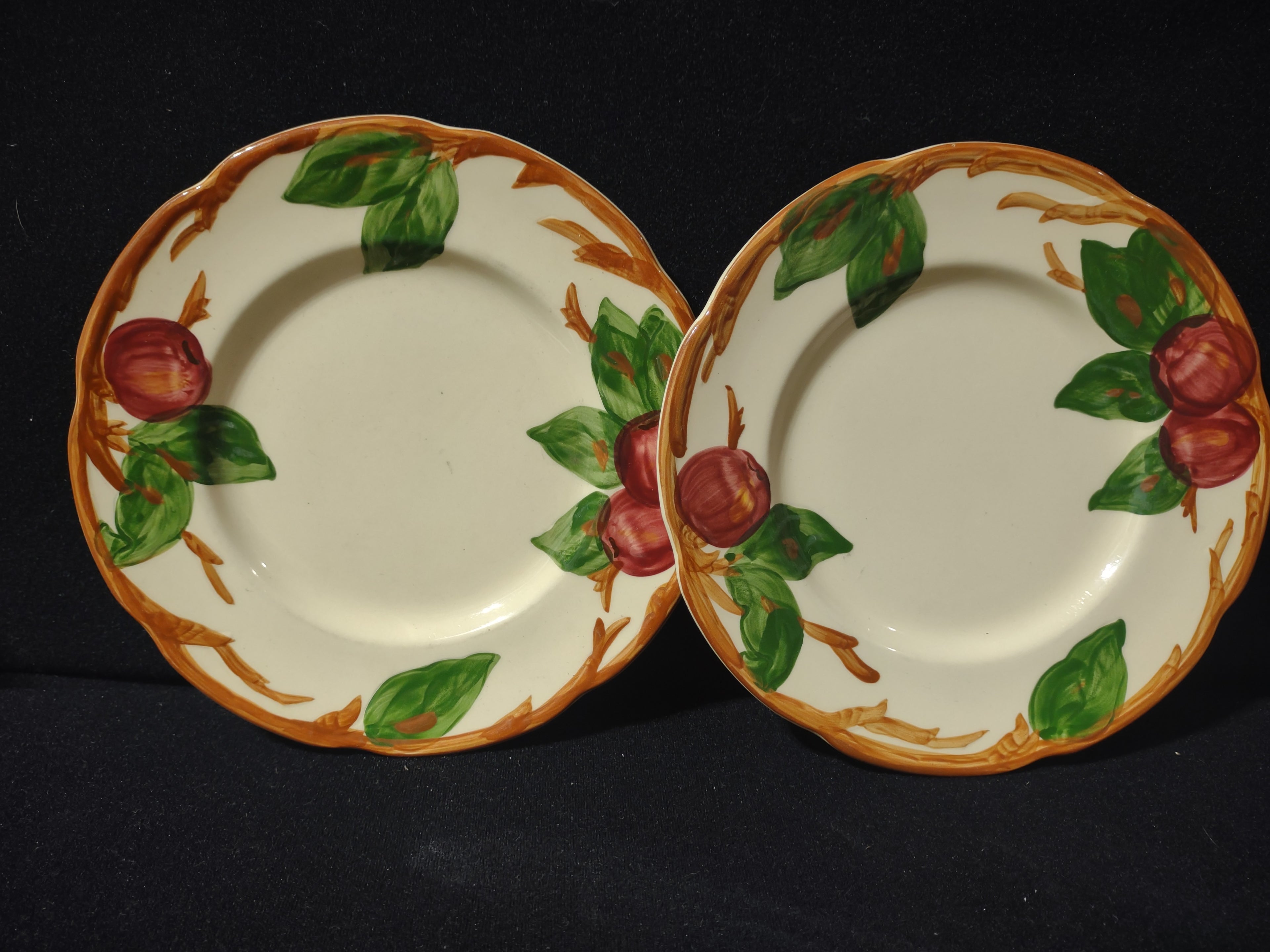 Vintage Franciscan Apple Salad Plates Set of 2 USA 8 Inch [6428]