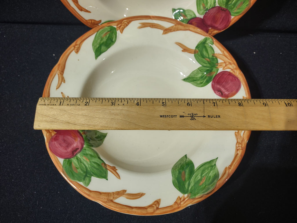Vintage Franciscan Apple Rim Soup Bowl x 3 USA Earthenware [6429]