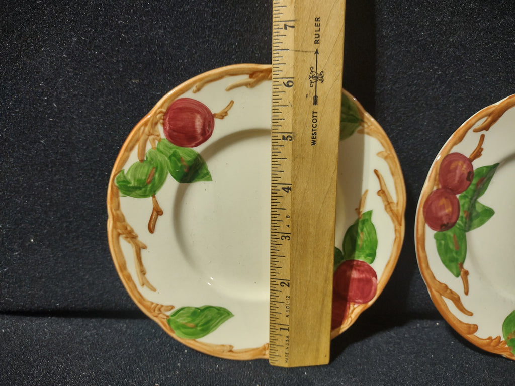Vintage Franciscan Apple Saucers Set of 2 USA 6 Inch Earthenware [6430]