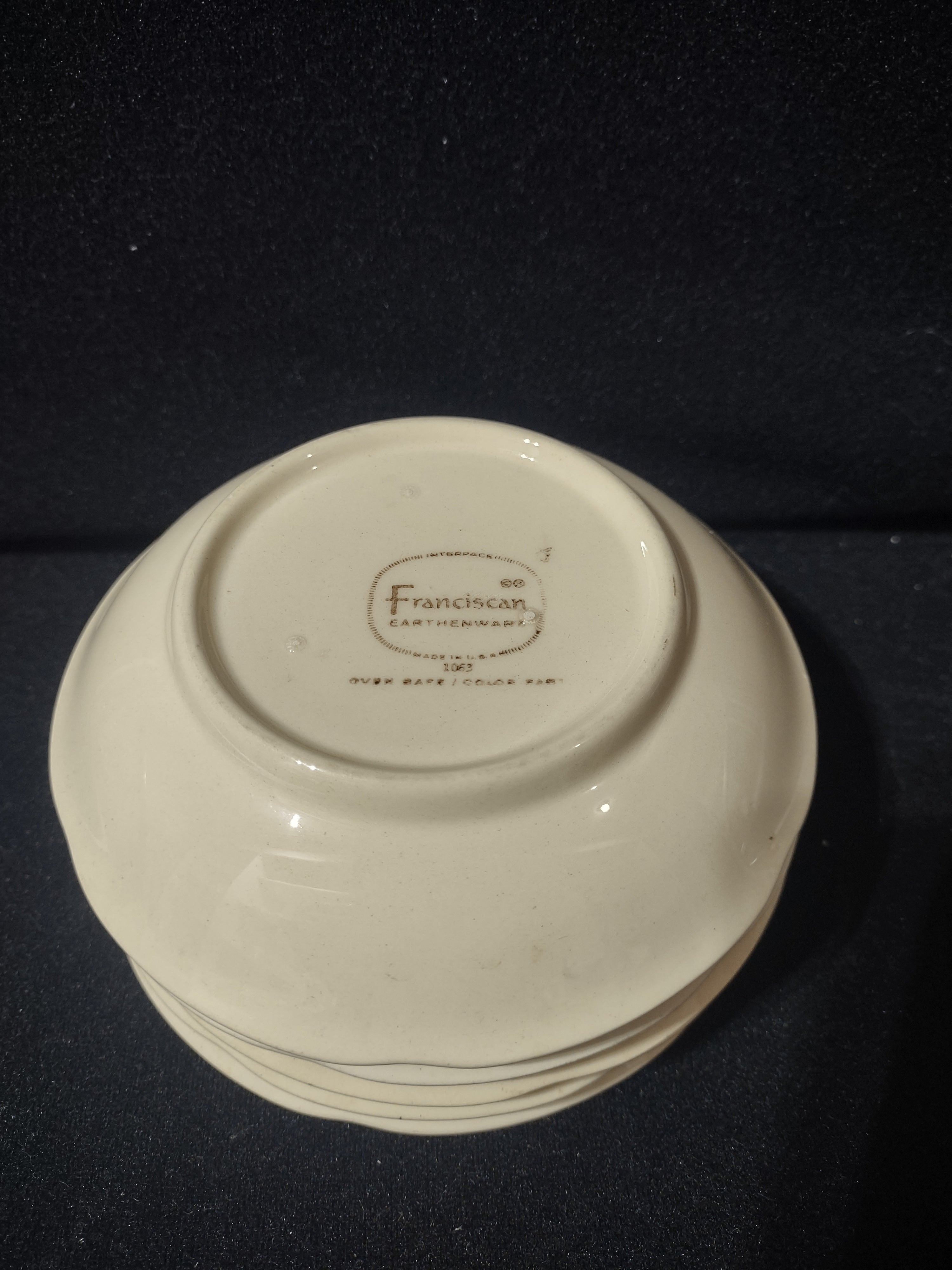 Vintage Franciscan Apple Berry Bowls Set of 5 Earthenware 1963 [6433]