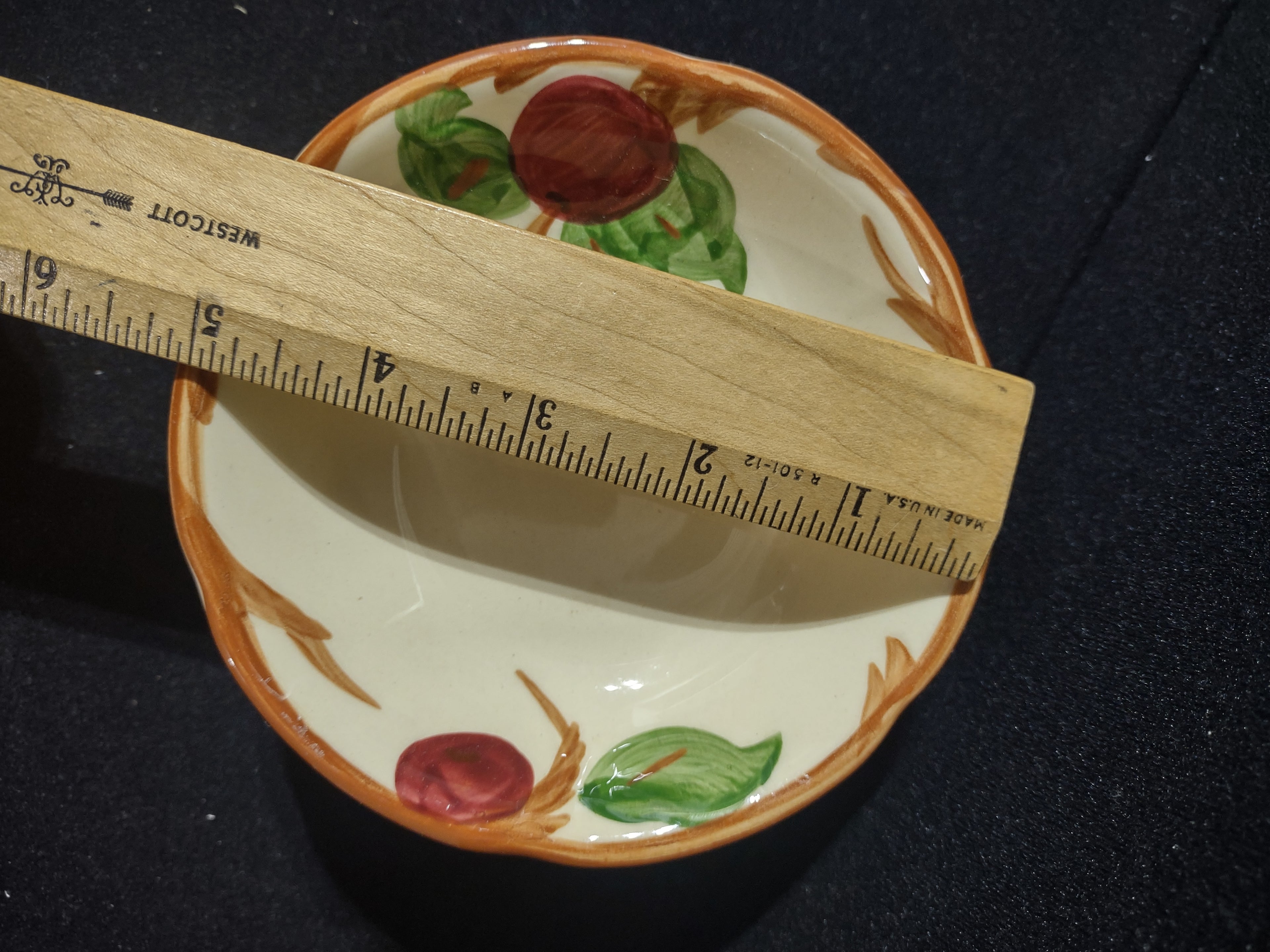 Vintage Franciscan Apple Berry Bowls Set of 5 Earthenware 1963 [6433]