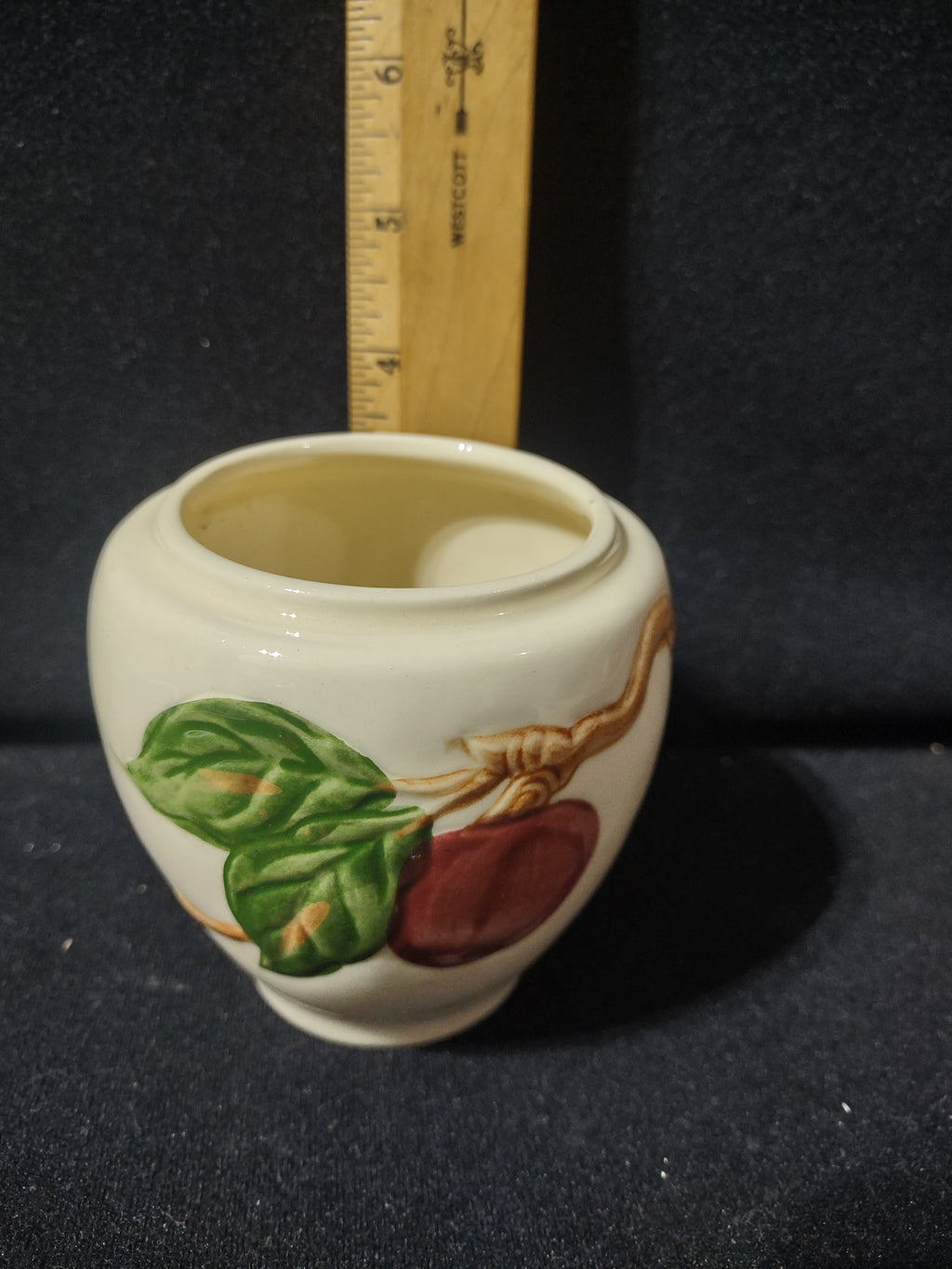 Vintage Franciscan Apple Jelly Jar Container No Lid Earthenware California [6437]