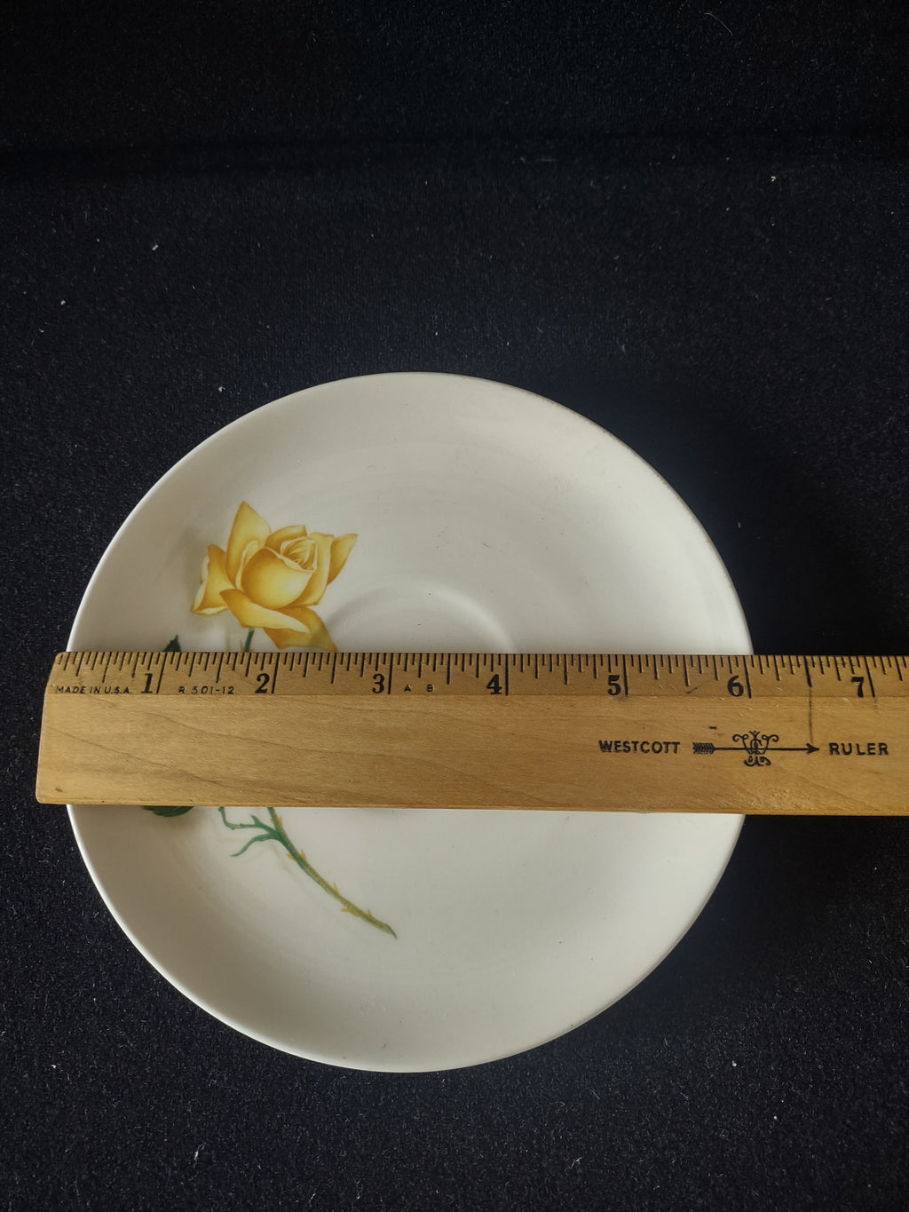 Vintage Yellow Rose Tea Cup Pair Yellow & Green [6442]