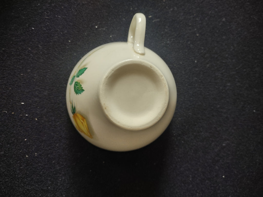 Vintage Yellow Rose Tea Cup Pair Yellow & Green [6442]